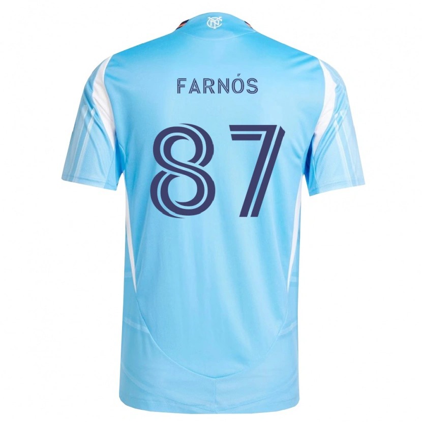 Danxen Criança Camisola Arnau Farnós #87 Azul Celeste Branco Principal 2026/27 Camisa Brasil