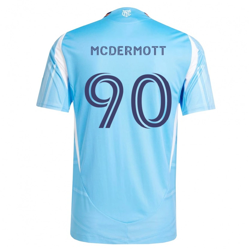 Danxen Criança Camisola Dylan Mcdermott #90 Azul Celeste Branco Principal 2026/27 Camisa Brasil