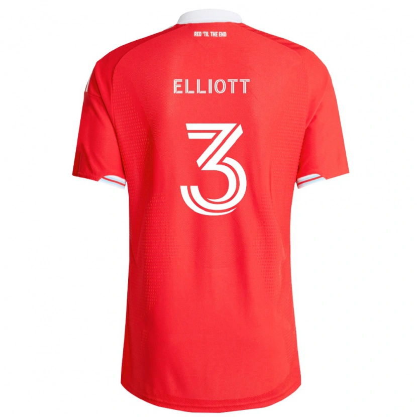 Danxen Criança Camisola Jack Elliott #3 Vermelho Azul Profundo Branco Principal 2026/27 Camisa Brasil