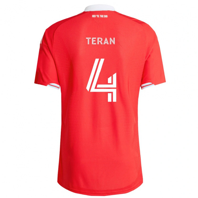 Danxen Criança Camisola Carlos Terán #4 Vermelho Azul Profundo Branco Principal 2026/27 Camisa Brasil
