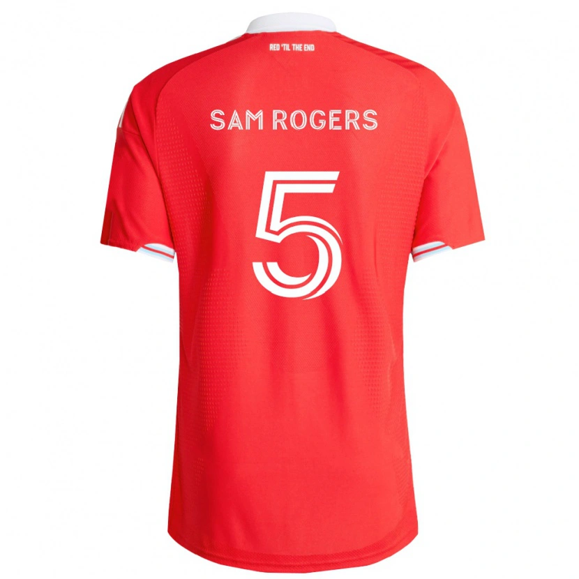 Danxen Criança Camisola Sam Rogers #5 Vermelho Azul Profundo Branco Principal 2026/27 Camisa Brasil