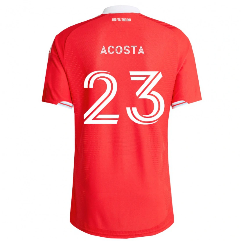 Danxen Criança Camisola Kellyn Acosta #23 Vermelho Azul Profundo Branco Principal 2026/27 Camisa Brasil
