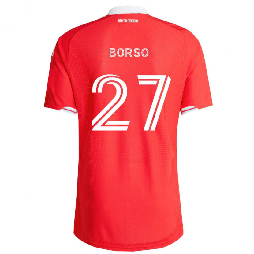 Danxen Criança Camisola Dylan Borso #27 Vermelho Azul Profundo Branco Principal 2026/27 Camisa Brasil