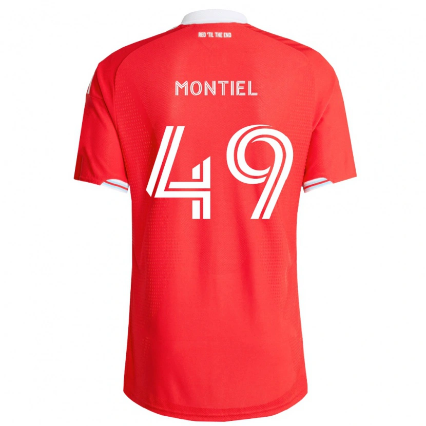 Danxen Criança Camisola Jhonier Montiel #49 Vermelho Azul Profundo Branco Principal 2026/27 Camisa Brasil