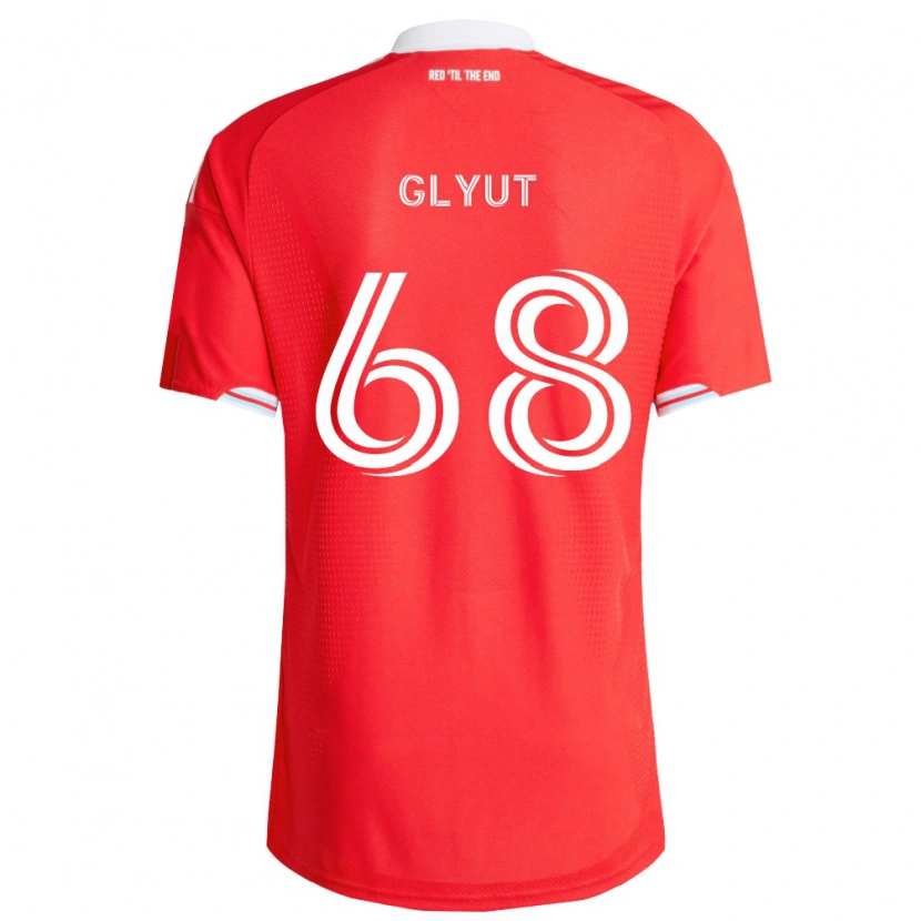 Danxen Criança Camisola Vitaliy Glyut #68 Vermelho Azul Profundo Branco Principal 2026/27 Camisa Brasil