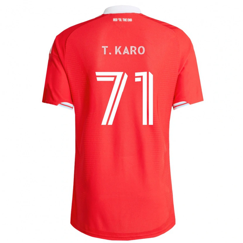 Danxen Criança Camisola David Tchétchao Karo #71 Vermelho Azul Profundo Branco Principal 2026/27 Camisa Brasil