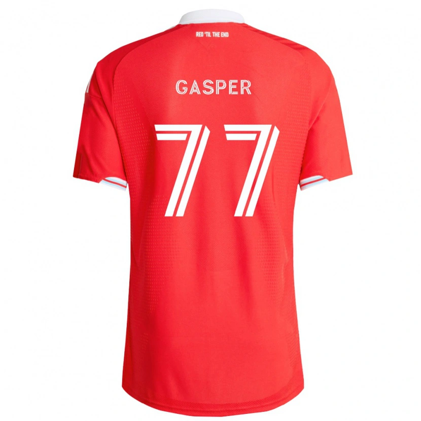 Danxen Criança Camisola Chase Gasper #77 Vermelho Azul Profundo Branco Principal 2026/27 Camisa Brasil
