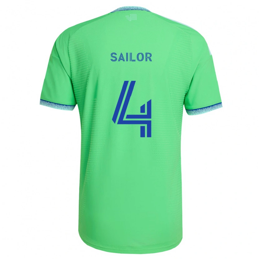 Danxen Criança Camisola Ryan Sailor #4 Verde Azul Claro Principal 2026/27 Camisa Brasil