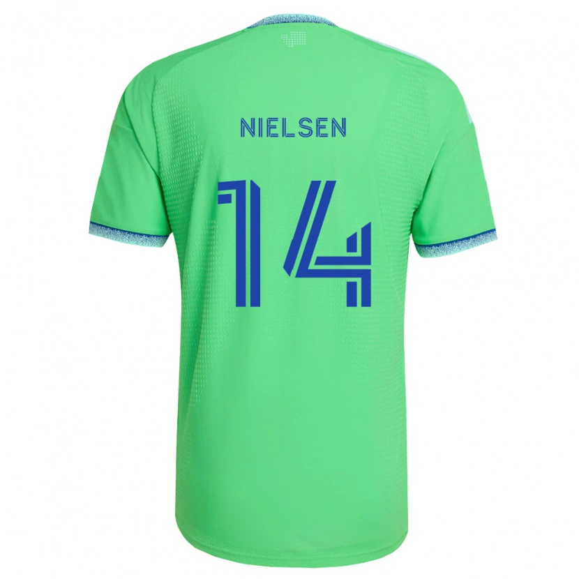 Danxen Criança Camisola Taylor Nielsen #14 Verde Azul Claro Principal 2026/27 Camisa Brasil