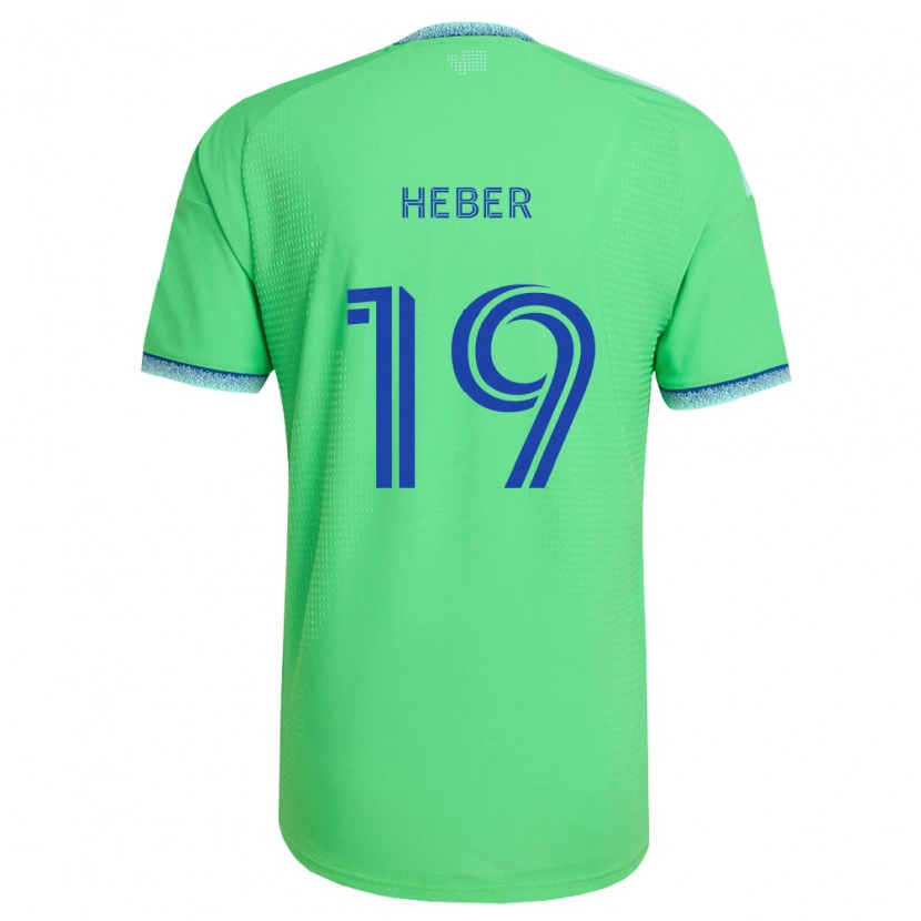 Danxen Criança Camisola Héber #19 Verde Azul Claro Principal 2026/27 Camisa Brasil