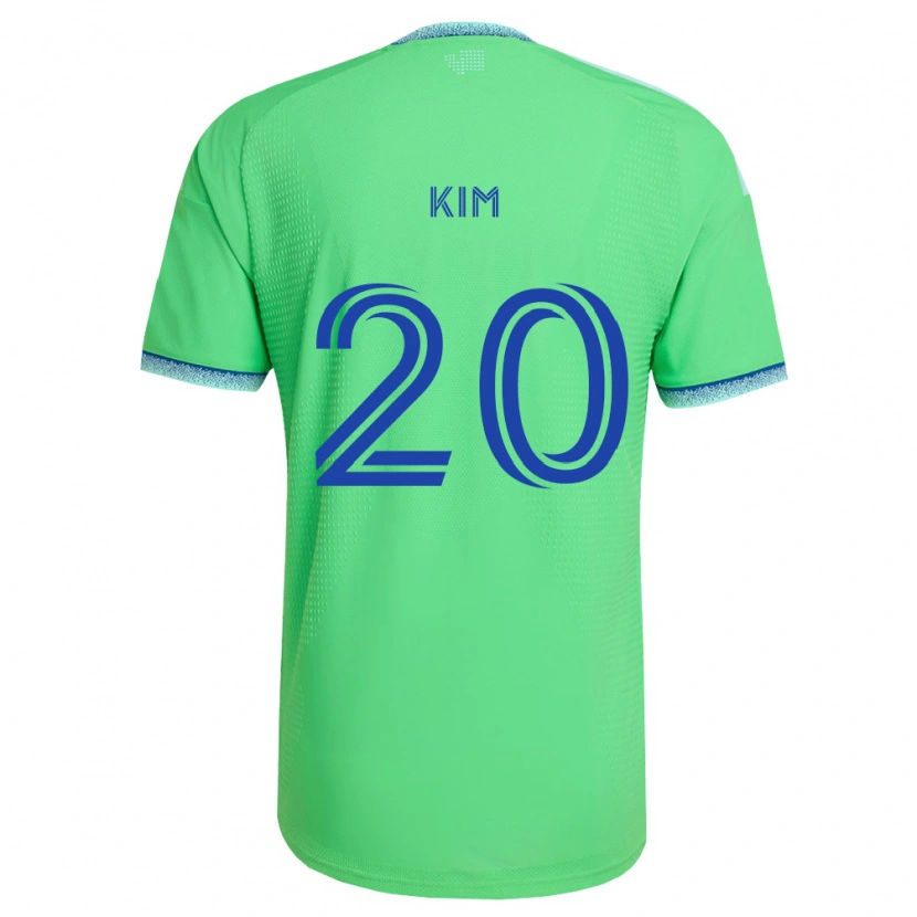 Danxen Criança Camisola Kee-Hee Kim #20 Verde Azul Claro Principal 2026/27 Camisa Brasil