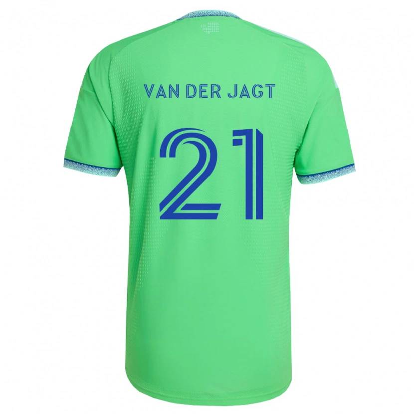 Danxen Criança Camisola Olivia Van Der Jagt #21 Verde Azul Claro Principal 2026/27 Camisa Brasil