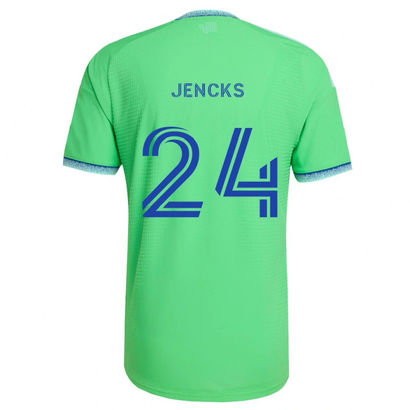Danxen Criança Camisola India Jencks #24 Verde Azul Claro Principal 2026/27 Camisa Brasil