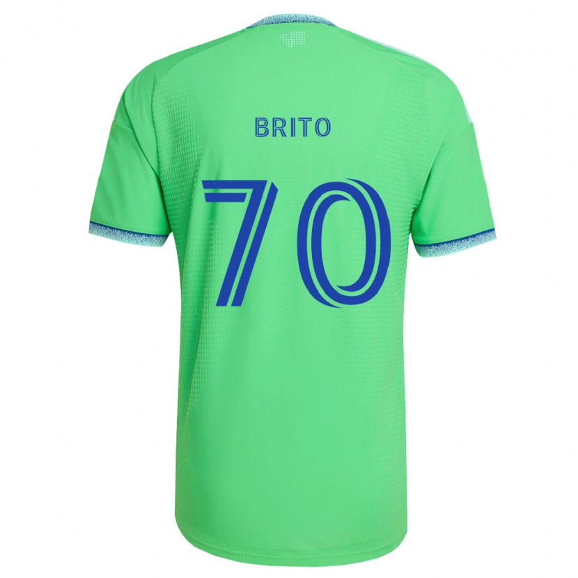 Danxen Criança Camisola Kelvin-Luis Brito #70 Verde Azul Claro Principal 2026/27 Camisa Brasil