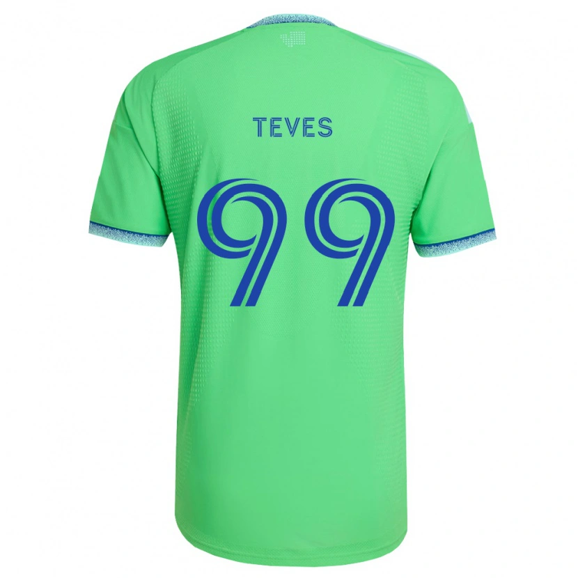 Danxen Criança Camisola Dylan Teves #99 Verde Azul Claro Principal 2026/27 Camisa Brasil