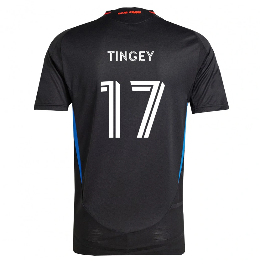 Danxen Criança Camisola Keegan Tingey #17 Azul Branco Preto Principal 2026/27 Camisa Brasil