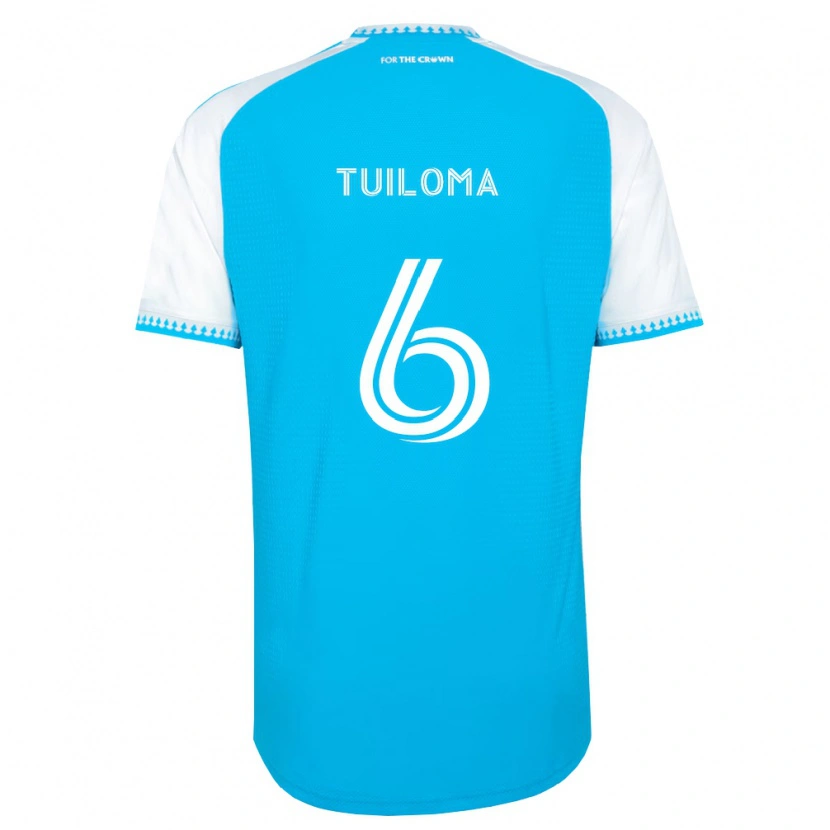 Danxen Criança Camisola Bill Tuiloma #6 Azul Celeste Branco Preto Principal 2026/27 Camisa Brasil