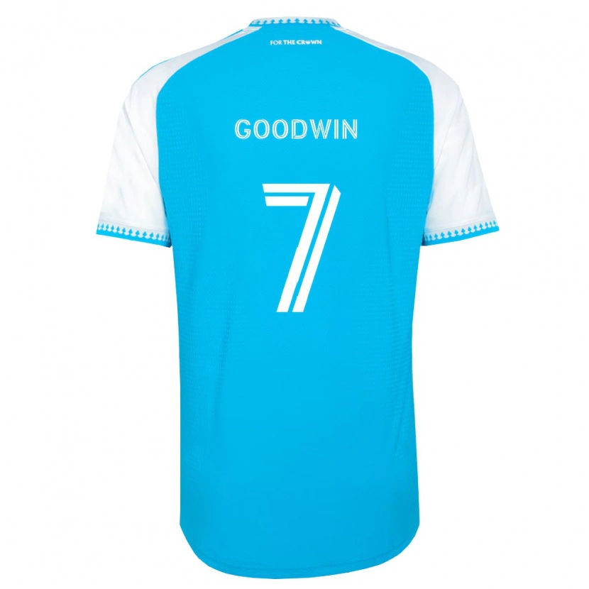 Danxen Criança Camisola Archie Goodwin #7 Azul Celeste Branco Preto Principal 2026/27 Camisa Brasil