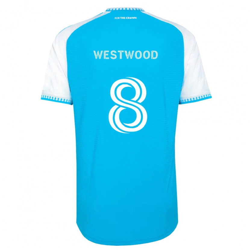 Danxen Criança Camisola Ashley Westwood #8 Azul Celeste Branco Preto Principal 2026/27 Camisa Brasil