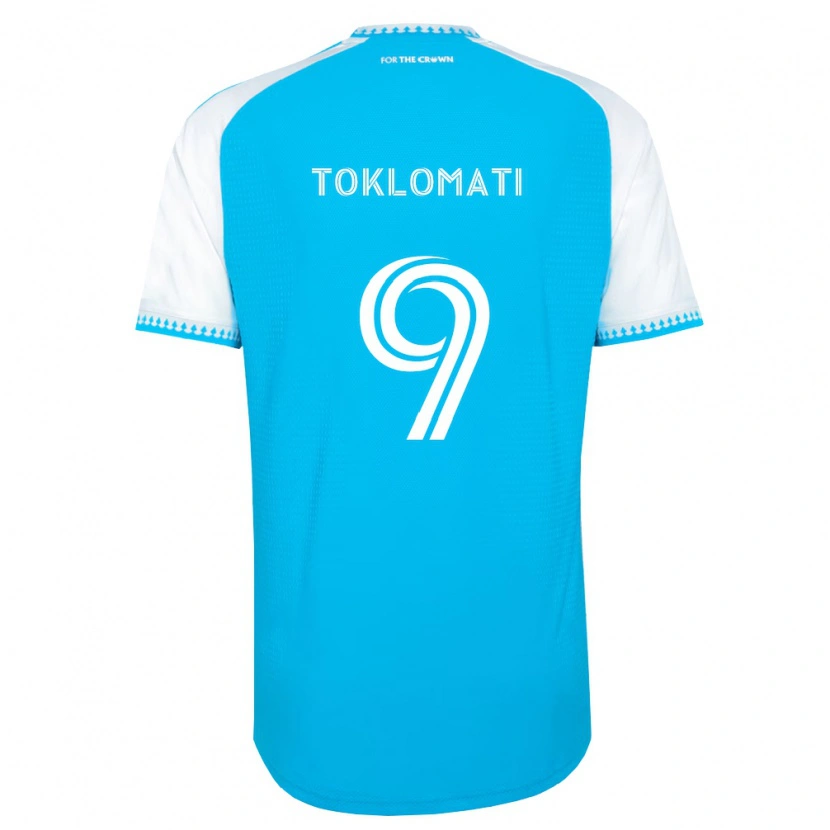 Danxen Criança Camisola Idan Toklomati #9 Azul Celeste Branco Preto Principal 2026/27 Camisa Brasil