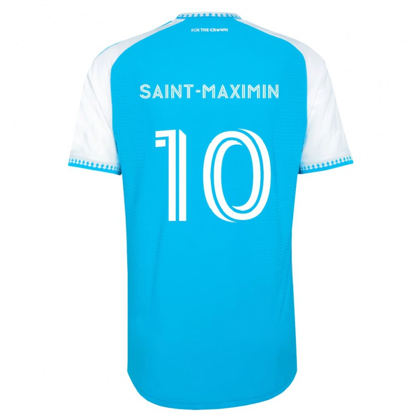 Danxen Criança Camisola Allan Saint-Maximin #10 Azul Celeste Branco Preto Principal 2026/27 Camisa Brasil