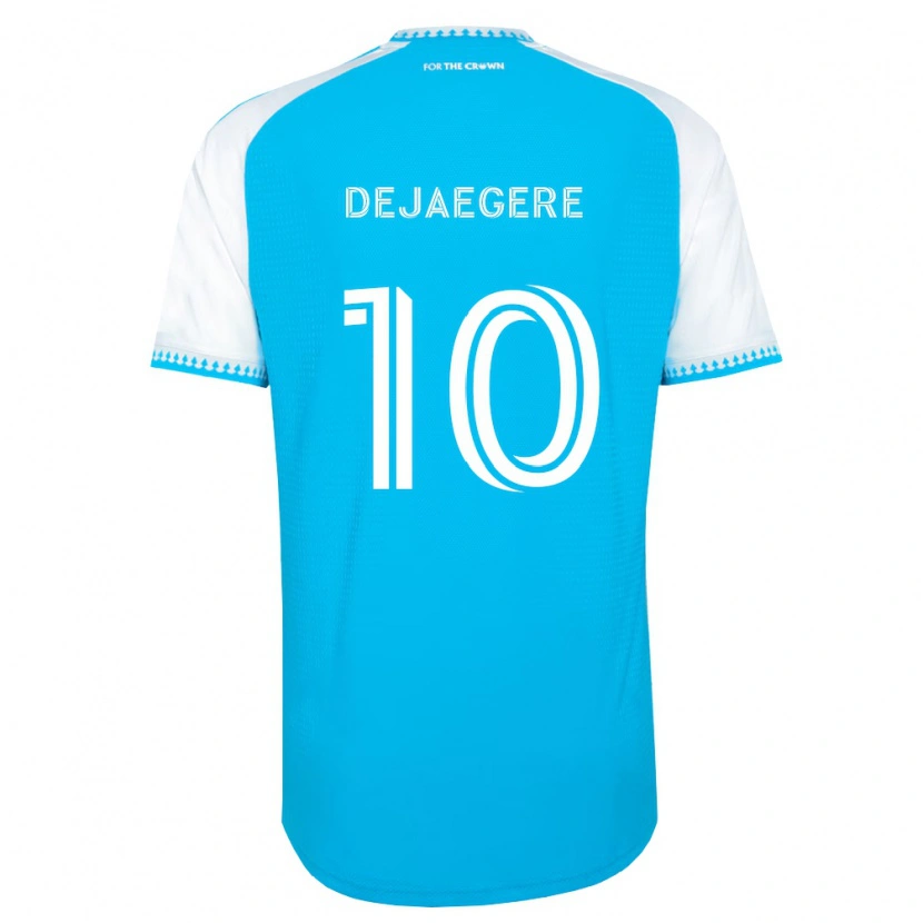 Danxen Criança Camisola Brecht Dejaegere #10 Azul Celeste Branco Preto Principal 2026/27 Camisa Brasil