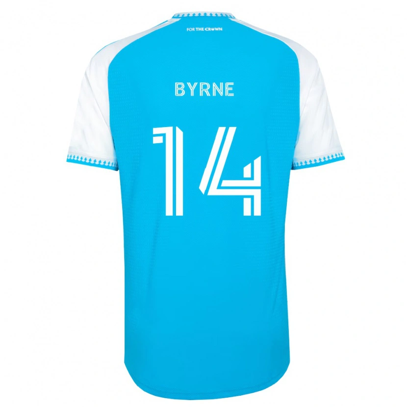 Danxen Criança Camisola Nathan Byrne #14 Azul Celeste Branco Preto Principal 2026/27 Camisa Brasil