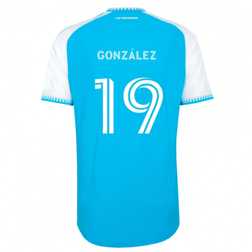 Danxen Criança Camisola Daniel González #19 Azul Celeste Branco Preto Principal 2026/27 Camisa Brasil