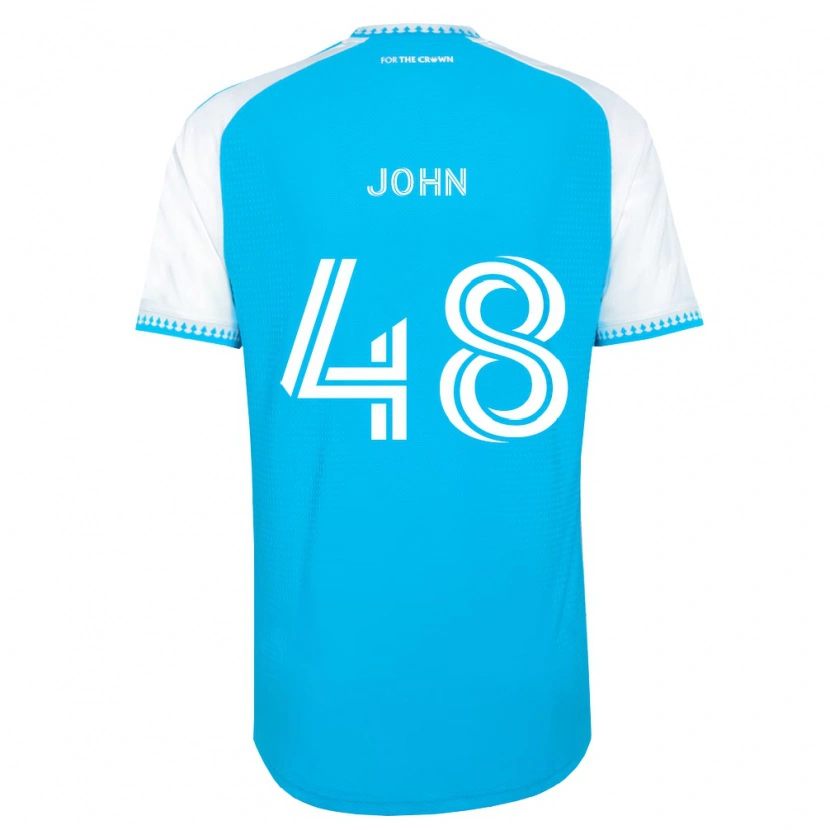 Danxen Criança Camisola Aron John #48 Azul Celeste Branco Preto Principal 2026/27 Camisa Brasil