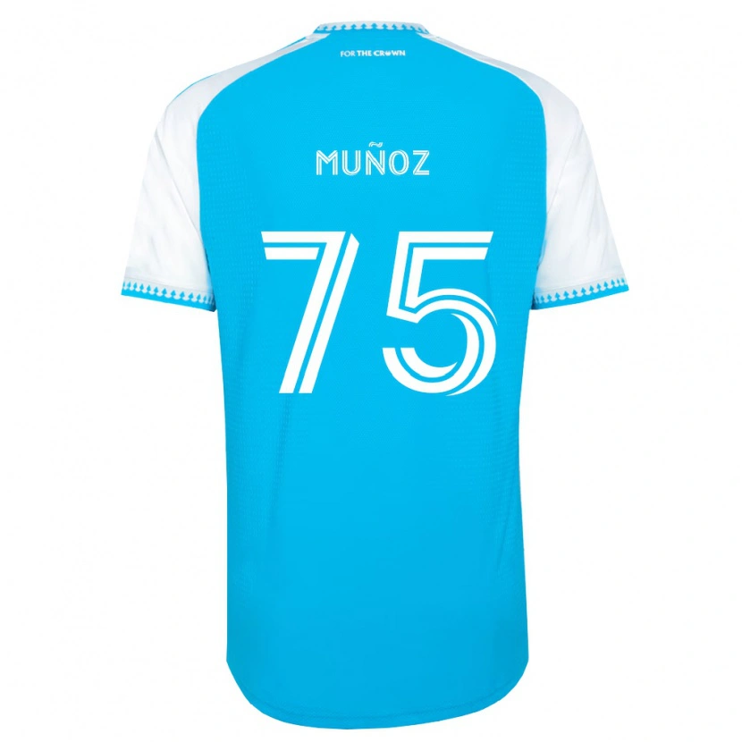 Danxen Criança Camisola Jeremiah Muñoz #75 Azul Celeste Branco Preto Principal 2026/27 Camisa Brasil