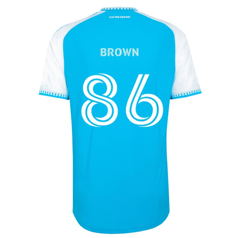 Danxen Criança Camisola Daniel Brown #86 Azul Celeste Branco Preto Principal 2026/27 Camisa Brasil