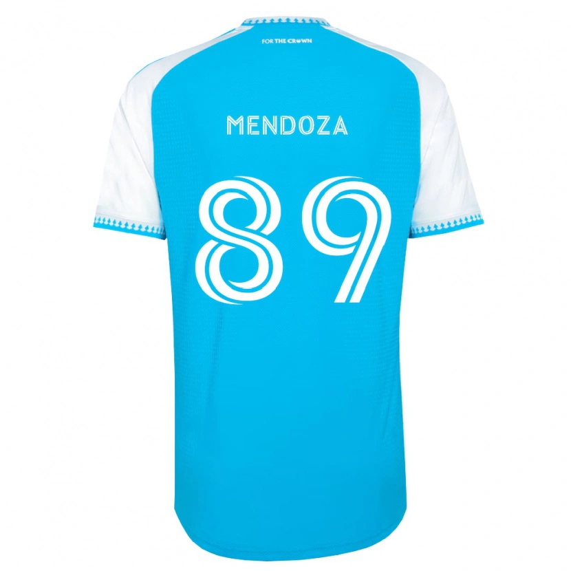 Danxen Criança Camisola Adrián Mendoza #89 Azul Celeste Branco Preto Principal 2026/27 Camisa Brasil