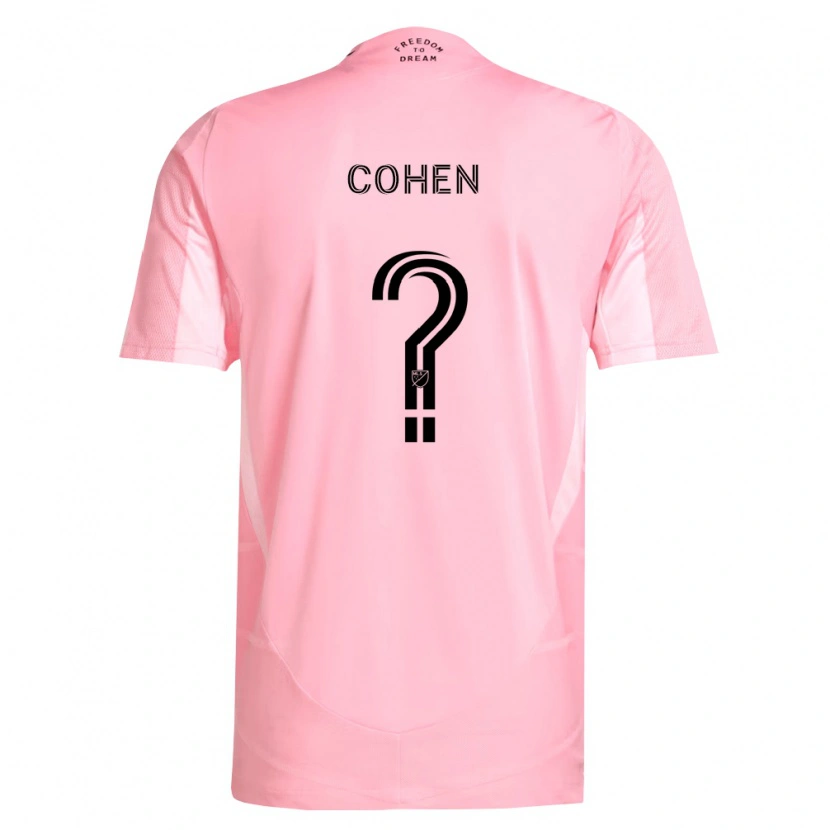 Danxen Criança Camisola Yuval Cohen #0 Rosa Preto Principal 2026/27 Camisa Brasil