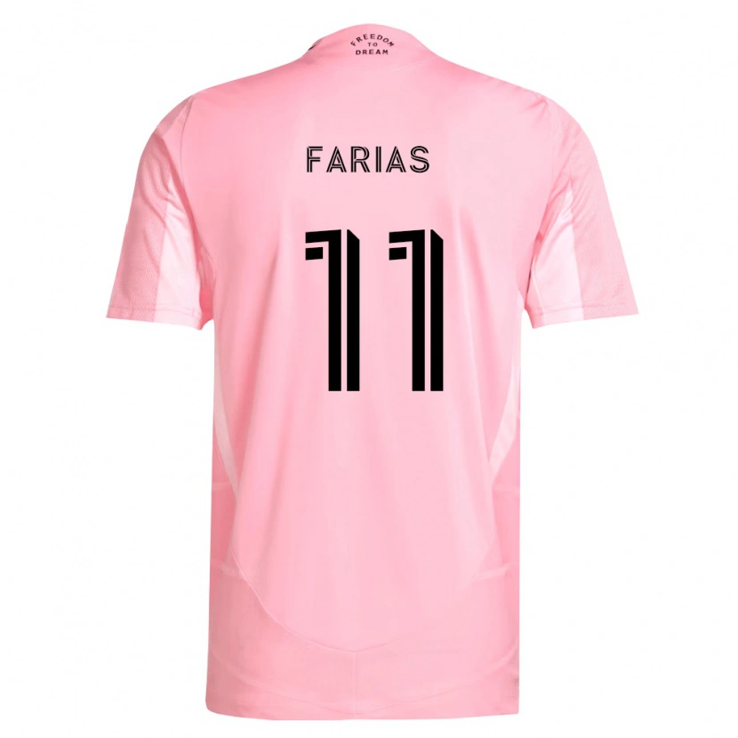 Danxen Criança Camisola Facundo Farías #11 Rosa Preto Principal 2026/27 Camisa Brasil