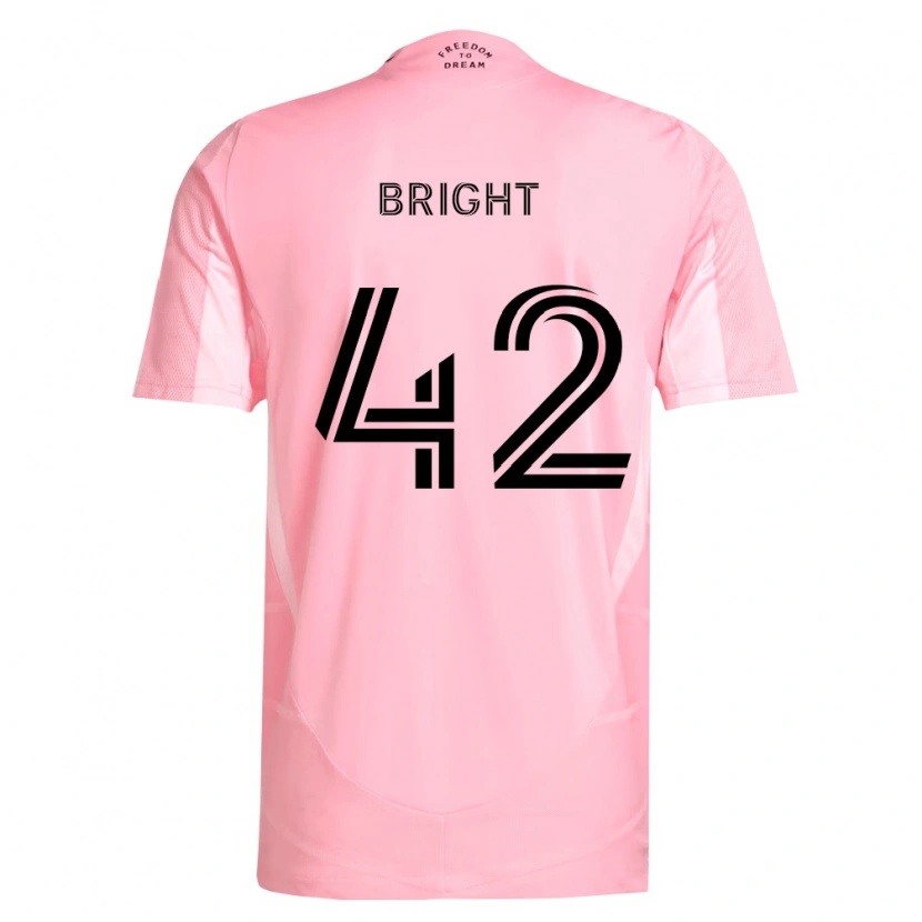 Danxen Criança Camisola Yannick Bright #42 Rosa Preto Principal 2026/27 Camisa Brasil