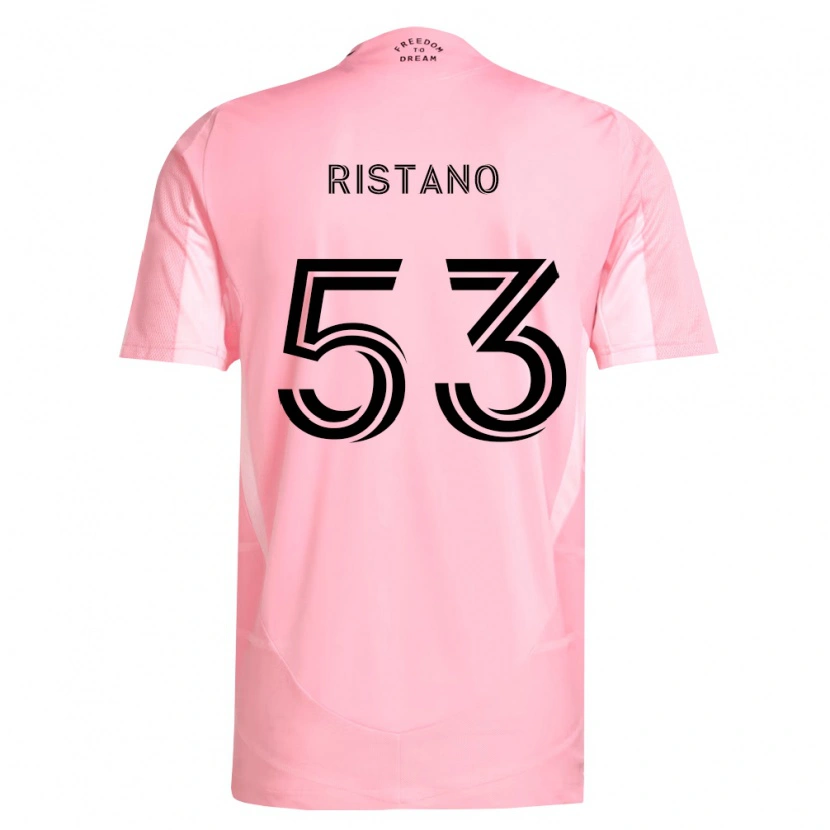 Danxen Criança Camisola Alejo Ristano #53 Rosa Preto Principal 2026/27 Camisa Brasil