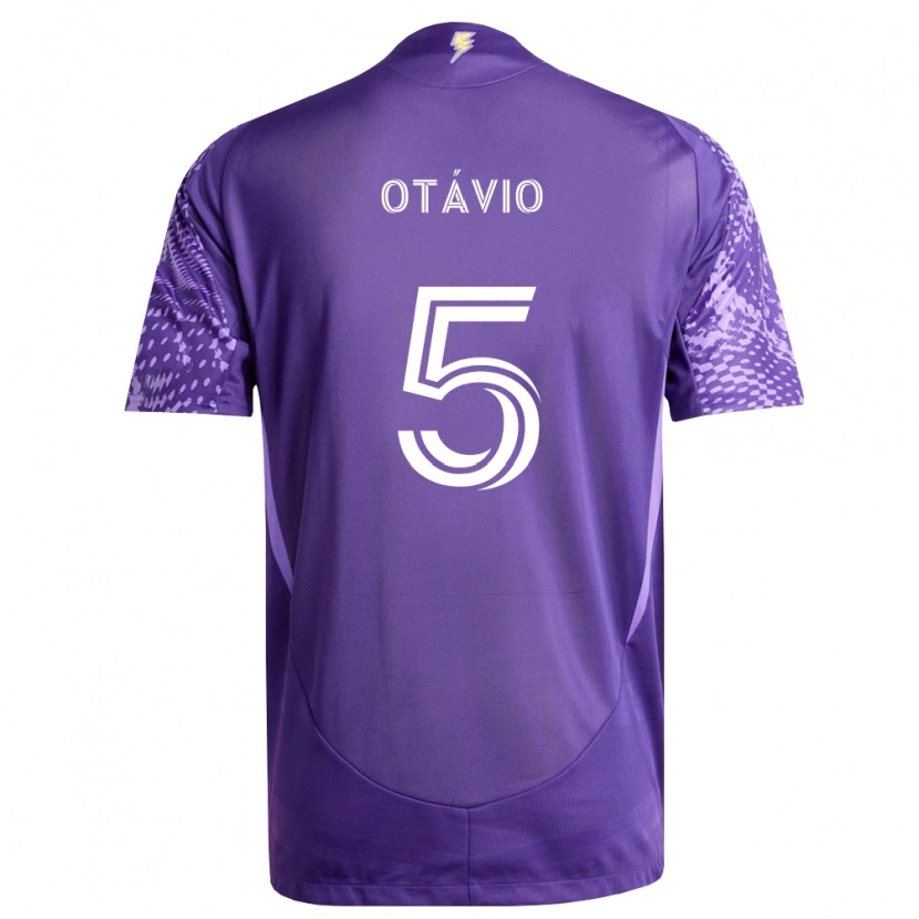 Danxen Criança Camisola Luis Otávio #5 Roxo Branco Principal 2026/27 Camisa Brasil