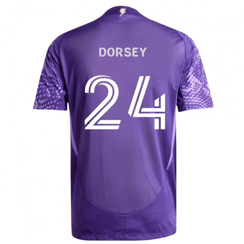 Danxen Criança Camisola Griffin Dorsey #24 Roxo Branco Principal 2026/27 Camisa Brasil