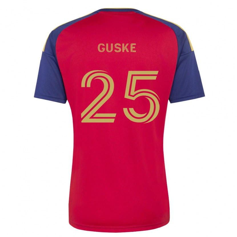 Danxen Criança Camisola Colin Guske #25 Azul Real Marrom Vermelho Principal 2026/27 Camisa Brasil