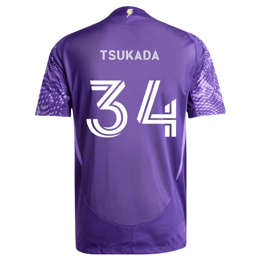 Danxen Criança Camisola Yutaro Tsukada #34 Roxo Branco Principal 2026/27 Camisa Brasil