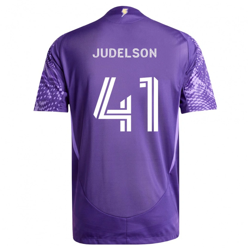 Danxen Criança Camisola Dylan Judelson #41 Roxo Branco Principal 2026/27 Camisa Brasil