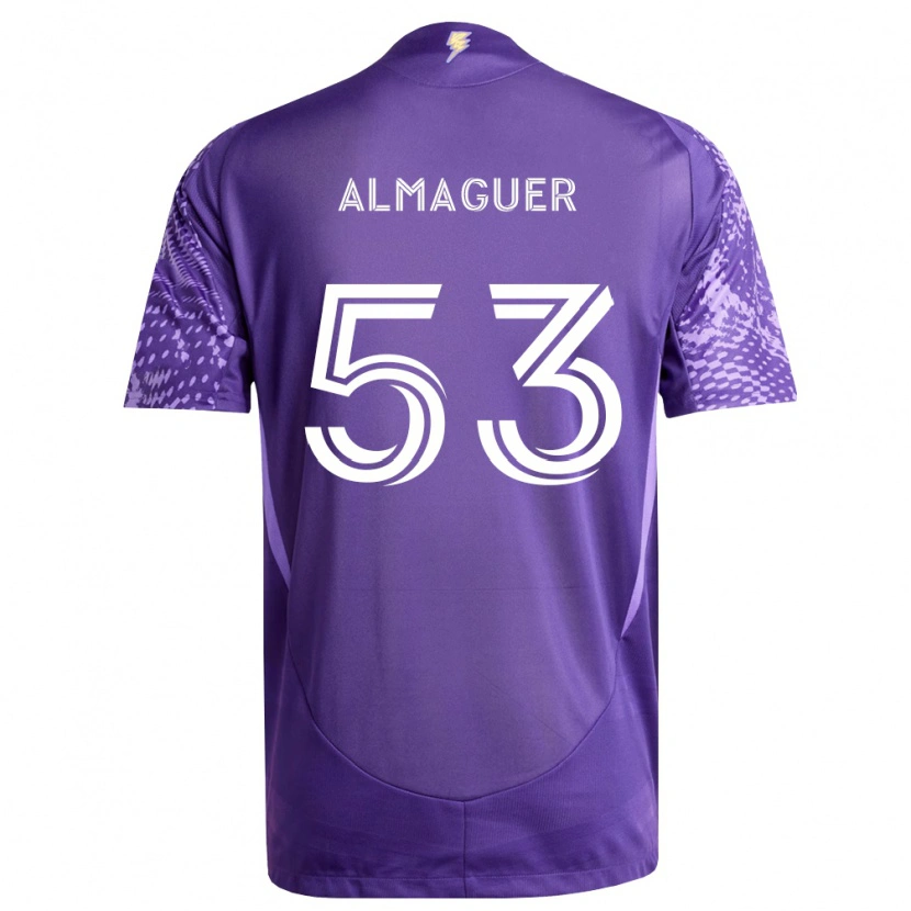 Danxen Criança Camisola Jorge Almaguer #53 Roxo Branco Principal 2026/27 Camisa Brasil