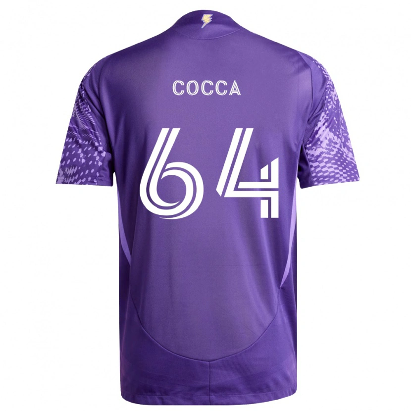 Danxen Criança Camisola Manuel Cocca #64 Roxo Branco Principal 2026/27 Camisa Brasil