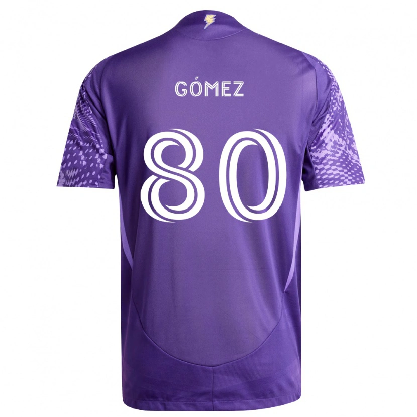 Danxen Criança Camisola Ignacio Gómez #80 Roxo Branco Principal 2026/27 Camisa Brasil