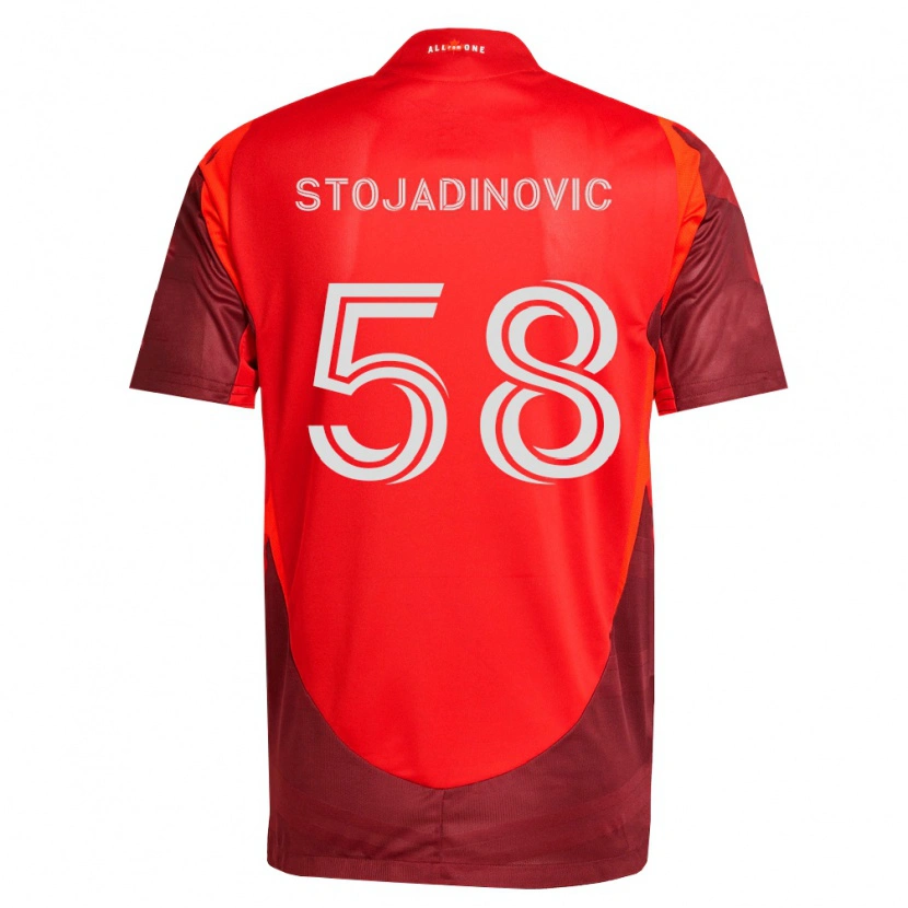 Danxen Criança Camisola Marko Stojadinovic #58 Borgonha Vermelho Principal 2026/27 Camisa Brasil