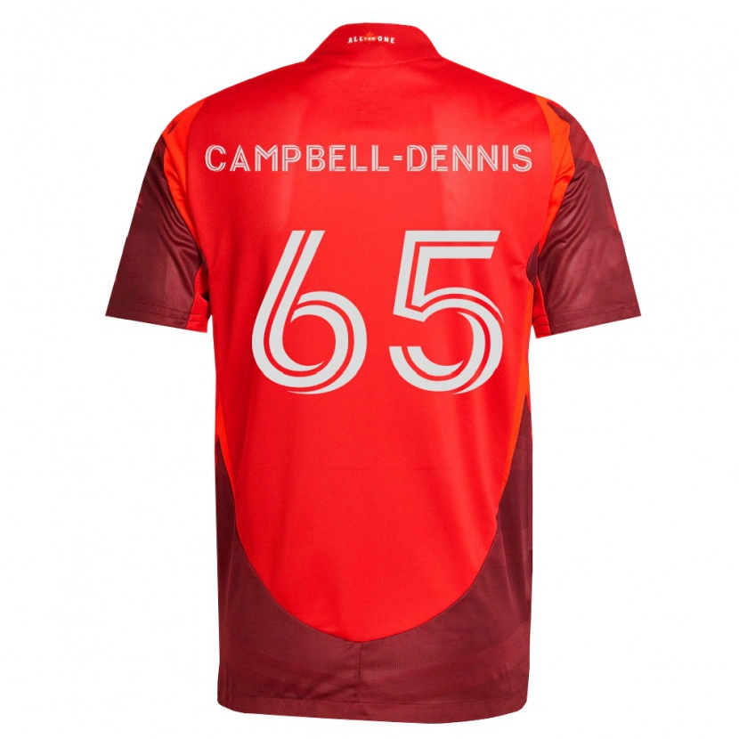 Danxen Criança Camisola Raequan Campbell-Dennis #65 Borgonha Vermelho Principal 2026/27 Camisa Brasil