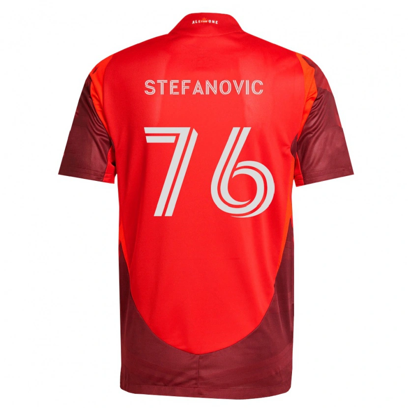 Danxen Criança Camisola Lazar Stefanović #76 Borgonha Vermelho Principal 2026/27 Camisa Brasil