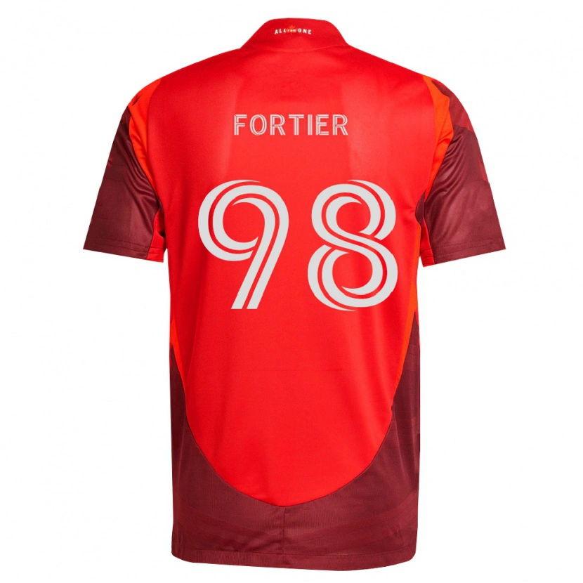 Danxen Criança Camisola Kristjan Fortier #98 Borgonha Vermelho Principal 2026/27 Camisa Brasil