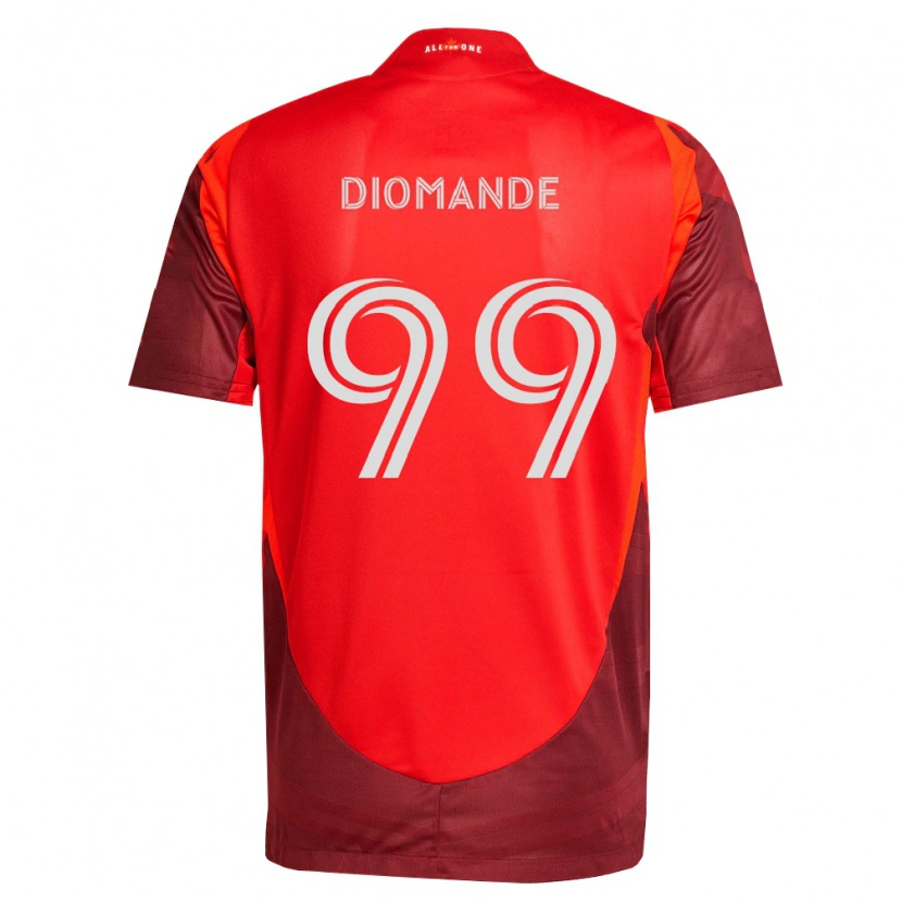 Danxen Criança Camisola Adama Diomande #99 Borgonha Vermelho Principal 2026/27 Camisa Brasil
