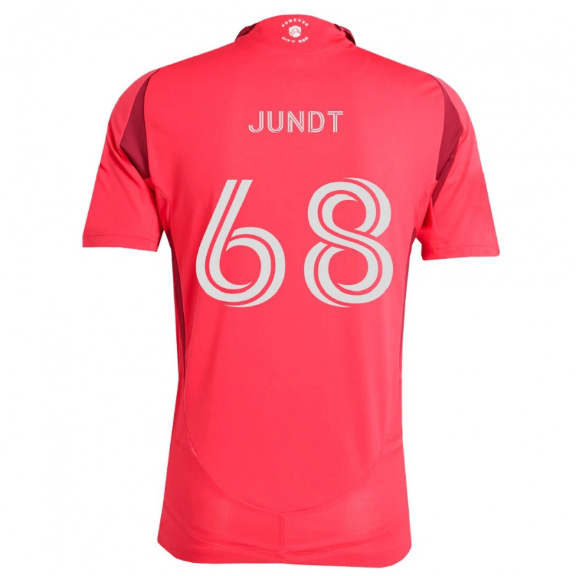 Danxen Criança Camisola Alexander Jundt #68 Magenta Branco Principal 2026/27 Camisa Brasil